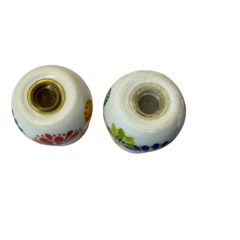 Anthropologie Floral Salt and Pepper Shaker Set with Caddy Tray Multicolor